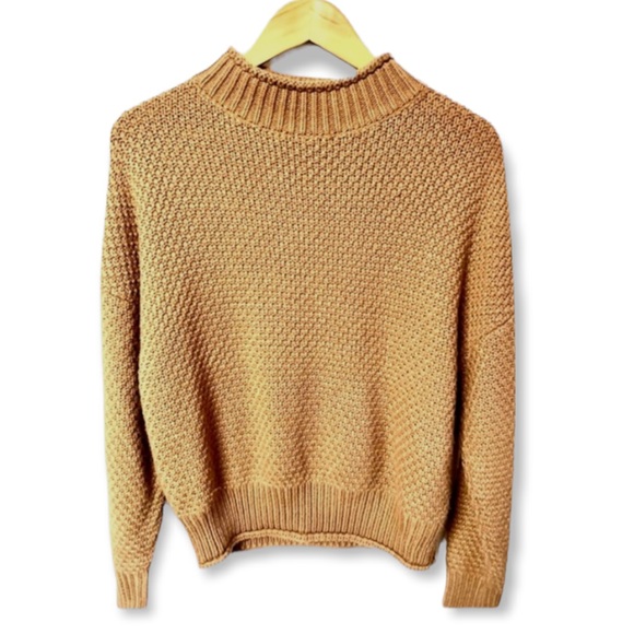 Zesica Sweaters - Last chance Zesica soft neutral textured chunky knit mock turtle neck sweater